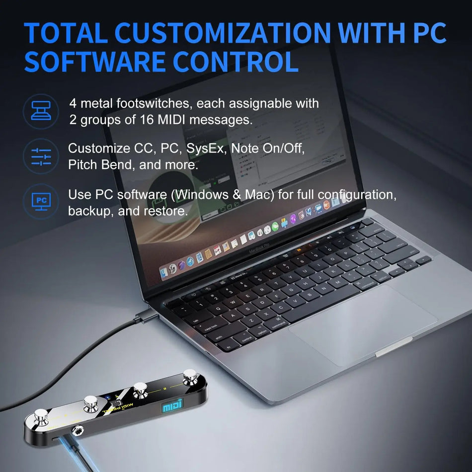 Wireless MIDI Foot Controller Mate &ndash; Bluetooth 5.3 MIDI