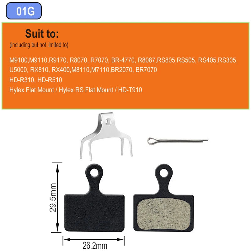 8Pairs Shimano M9000 Resin Disc Brake Pads &ndash; Durable Stop 8pairs 01G