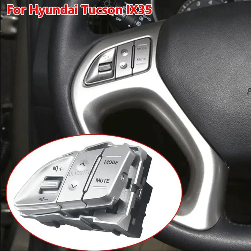 Silver Steering Wheel Button For Hyundai Tucson IX35 2010-2017 Bluetooth Phone Cruise Control Volume Switch by InterCyprus Trading Ltd