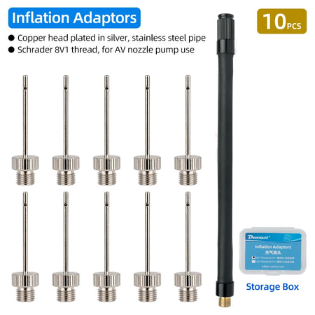 Deemount Pump Needle Adaptor &ndash; Durable Copper Head for Sports Ball Inflation 10pc N Quality Hose / CHINA