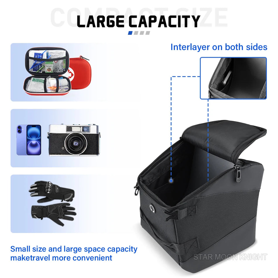 Τσάντα ρεζερβουάρ Yamaha XMAX 300 με σχεδιασμό από νάιλον τούνελ, ανθεκτικό εξωτερικό σε καιρικές συνθήκες, αποθηκευτικός χώρος γρήγορης πρόσβασης για ταξίδια