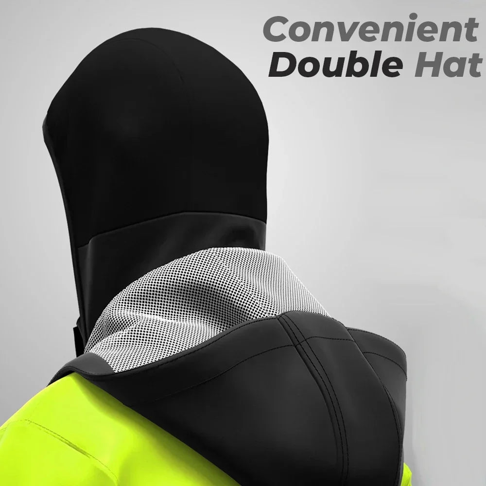 KEMITOUR Summer Motorcycle Raincoat &ndash; LED Alert Rain Gear