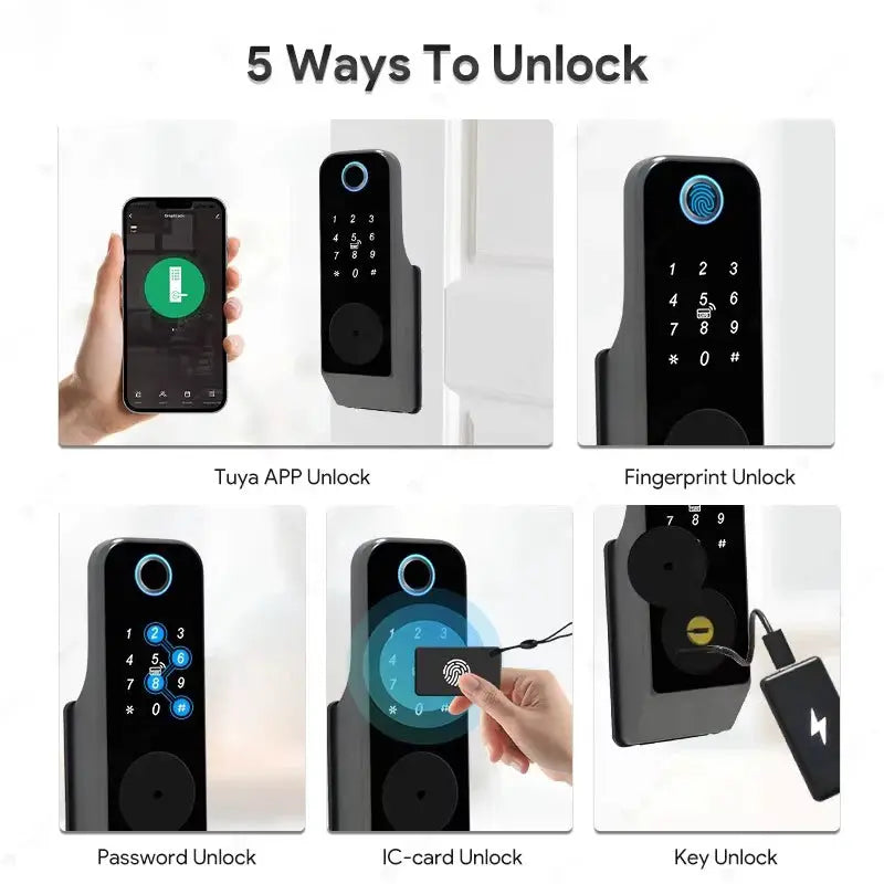 Waterproof Smart Door Lock With Fingerprint, Wifi, Bluetooth And App by InterCyprus Trading Ltd