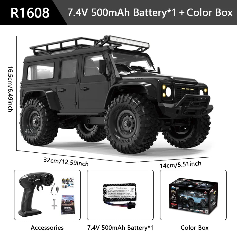 HB R1601 RC Car 1:16 4WD Off Road Model &ndash; LED Lights R1608