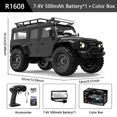 HB R1601 RC Car 1:16 4WD Off Road Model &ndash; LED Lights R1608