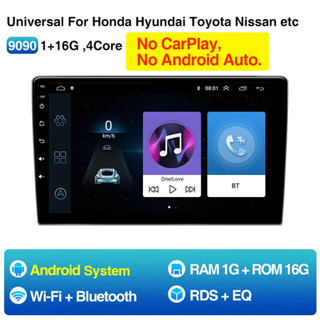 AKAMATE 9Inch Android Car Radio 2 Din &ndash; WiFi Bluetooth GPS 1 16GB NO CarPlay