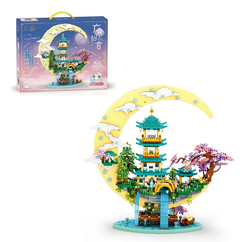 Chinese Architecture Building Block Set &ndash; Creative DIY Assembly Fun With box