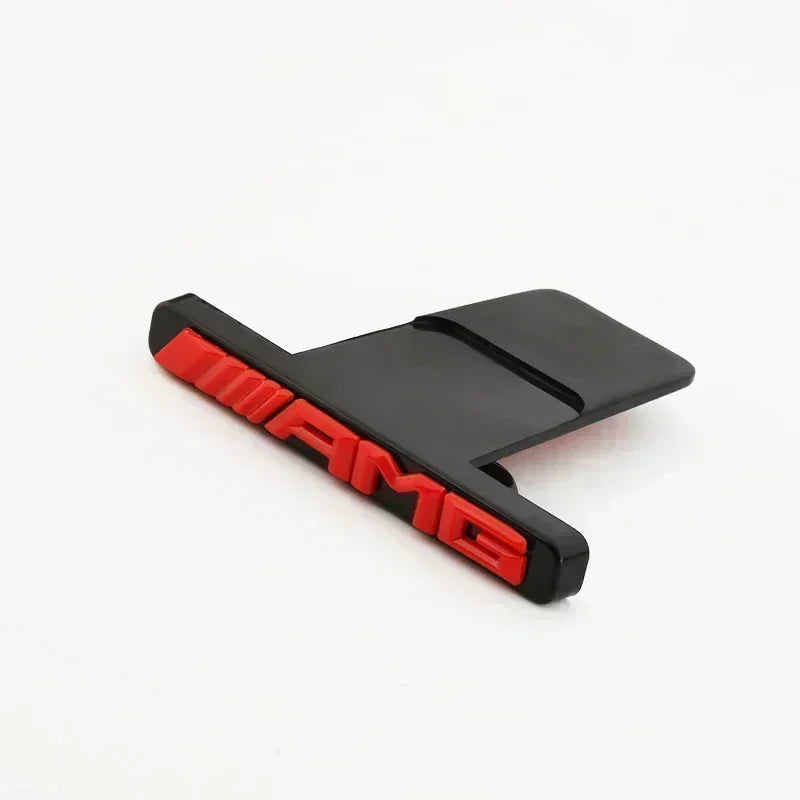 Premium Car Hood Grill Emblem Badge for Mercedes Benz AMG Models - Fits GLA, GLC, GLE, GLS, GT, A, C, E, G Class &amp; More Red