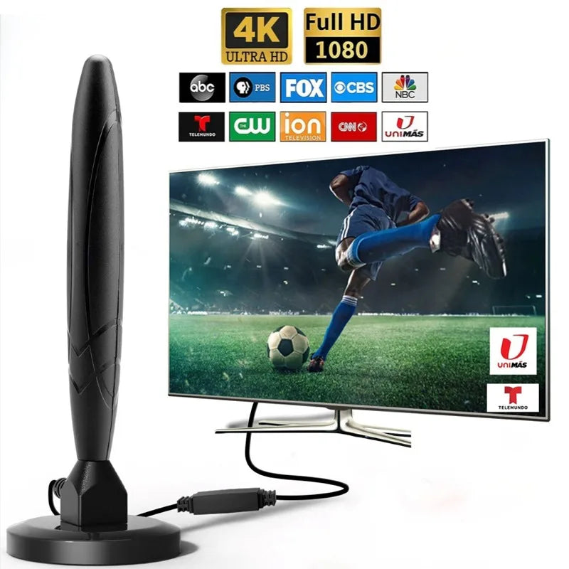 Indoor Digital TV Antenna 4K Amplifier &ndash; 350 Miles Range Default Title