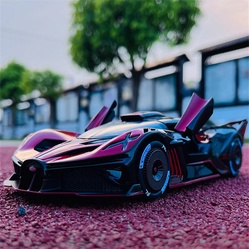 1:24 Scale Diecast Car Model with Sound and Light for Bugatti Bolide