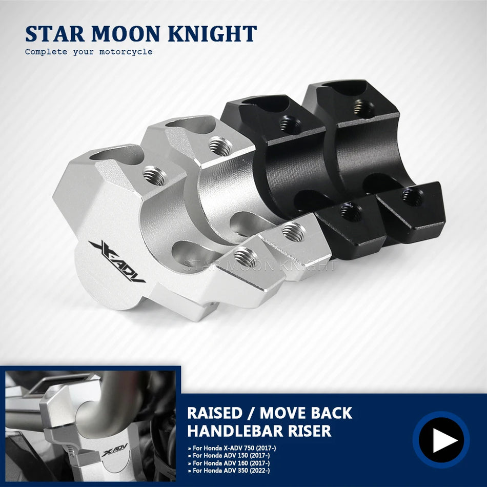 Elevador de Guiador Honda X ADV 750 com Extensão de Abraçadeira para Barra Drag, Alumínio CNC, Atualização de Guiador para Motocicleta