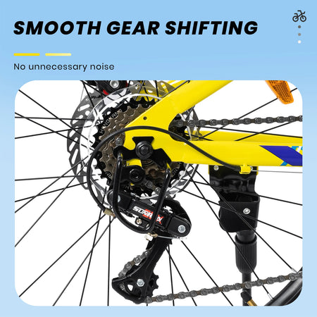 Vankel 24-Inch Kids Mountain Bike 6-Speed - Disc Brakes