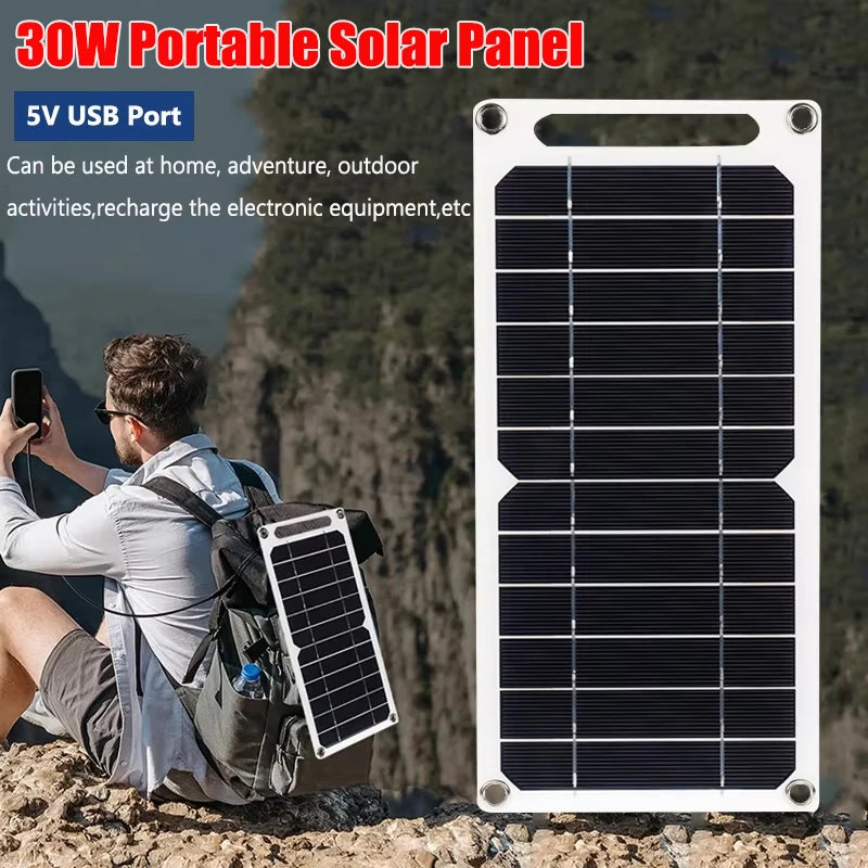 30W Portable Solar Panel &ndash; Waterproof USB Charging Outdoors