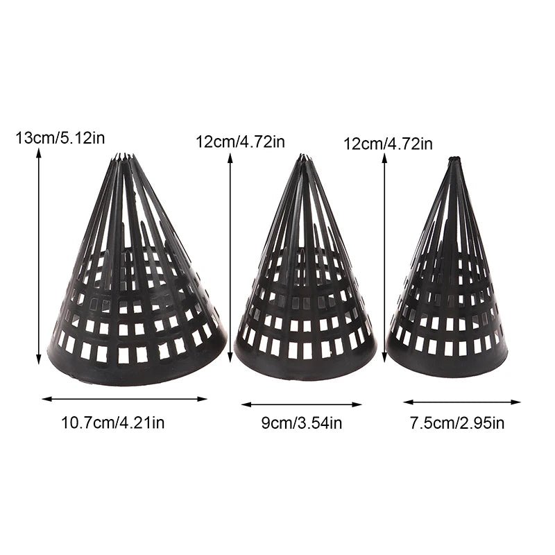 Durable 5Pcs Tapered Fishing Net Trap for Eels and Loaches - Black