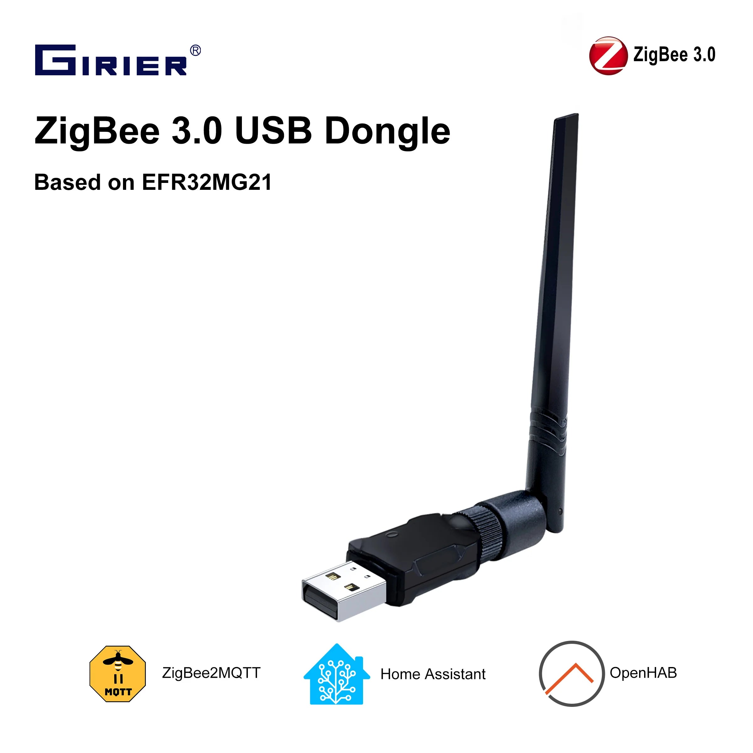 GIRIER ZigBee 3.0 Dongle USB Gateway &ndash; OpenHAB Compatible