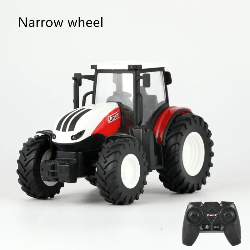 1/24 RC Car for Boys &ndash; Remote Control Farmer Truck with Light Red-4 wheels