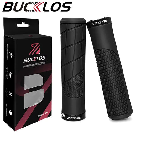 BUCKLOS Lockable Shock-Absorbing Bicycle Handlebar Grips Conventional-Black
