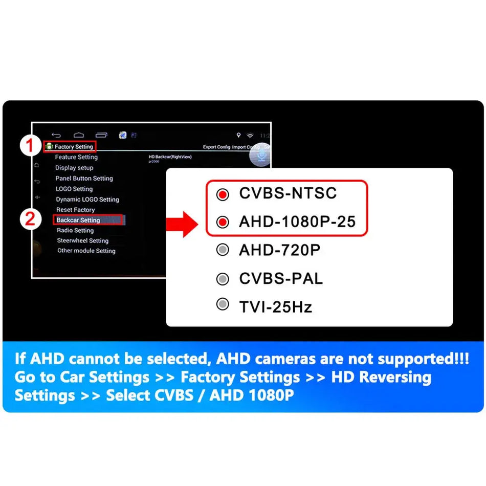SMARTOUR Universal AHD 1080P Rear View Mirror Camera Auto Reverse HD Full Night Vision IP68 Waterproof Car Reversing Monitoring by InterCyprus Trading Ltd