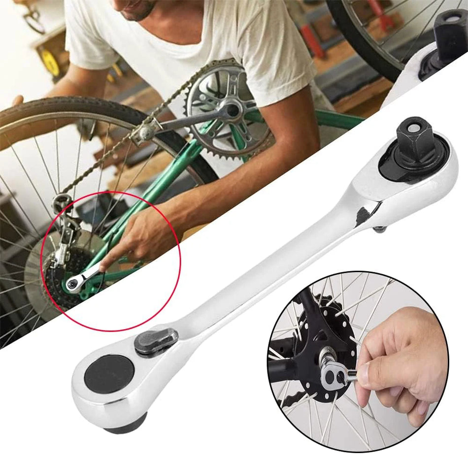 Mini Ratchet Wrench Double Ended Quick Socket | Hand Repair Tools