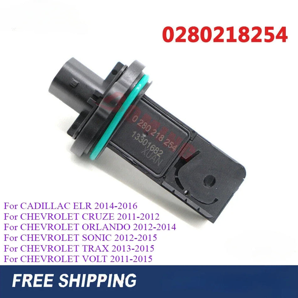 Capteur de débit d'air massique Cadillac ELR OEM 0280218254 pour véhicules GM