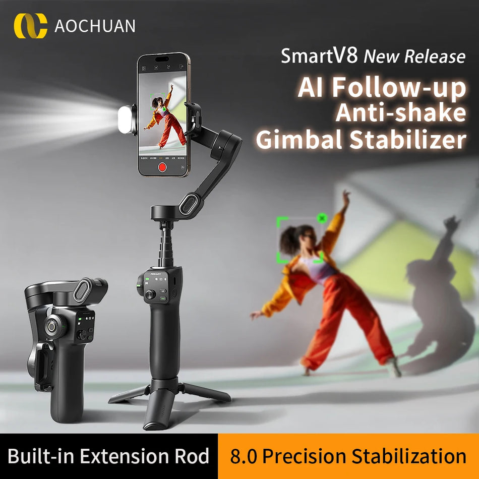 AOCHUAN Smart V8 &ndash; Anti-Shake Face Tracking Stabilizer