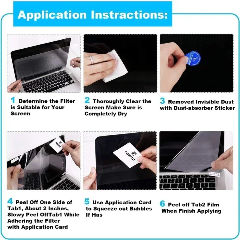 Notebook Screen Protector 13 to 15.6 Inch &ndash; Anti-Glare Soft Film for Laptops and Tablets