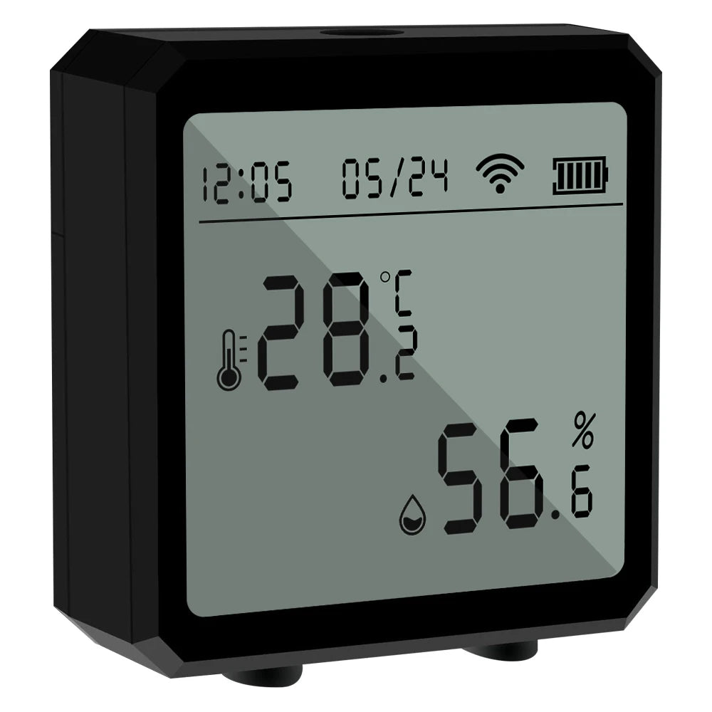 JuanJuan WiFi Temperature Humidity Sensor - LCD Display black
