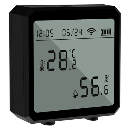 JuanJuan WiFi Temperature Humidity Sensor - LCD Display black