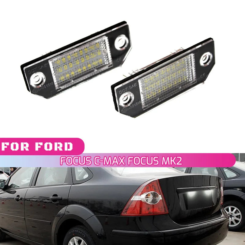 2Stuks Ford Focus LED Nummerplaat Licht 6000K Wit MK2