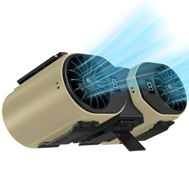 Xiaomi Waist Neck Fan 10000mAh - Dual Motors 24H Runtime Brown Black