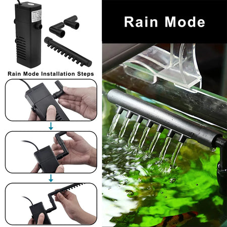 Low Level Water Submersible Filter Pump &ndash; Superior Filtration And Vertical Oxygenation For 40L To 250L Tanks