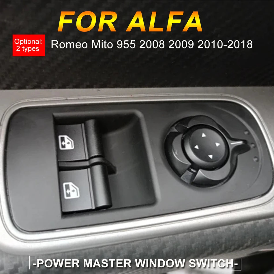 Interruptor de Controlo de Janela em Plástico ABS para Alfa Romeo Mito 955