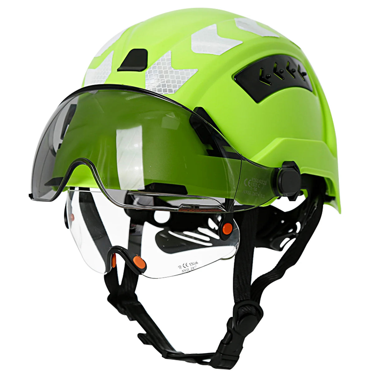 Aolamegs L8AQM0000 Safety Helmet &ndash; Double Goggles Included Green