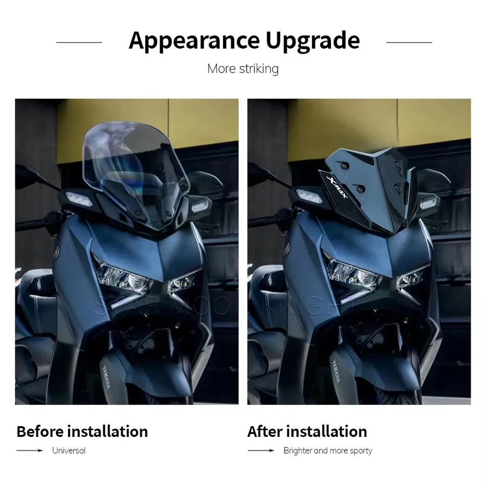 Ветровое стекло дефлектора Yamaha XMAX для 125/250/300 2023-, спортивный ветровой щиток, готов к погодным условиям, легкий монтаж
