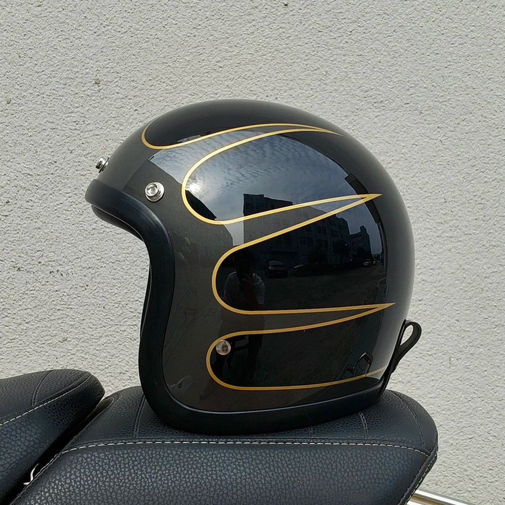 Vintage TT&amp;COCASCOS Cafe Racer 500TX Lightweight Fibreglass Motorcycle Helmet