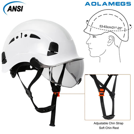 CR08 Safety Helmet With Visor &ndash; Lightweight Head Protection