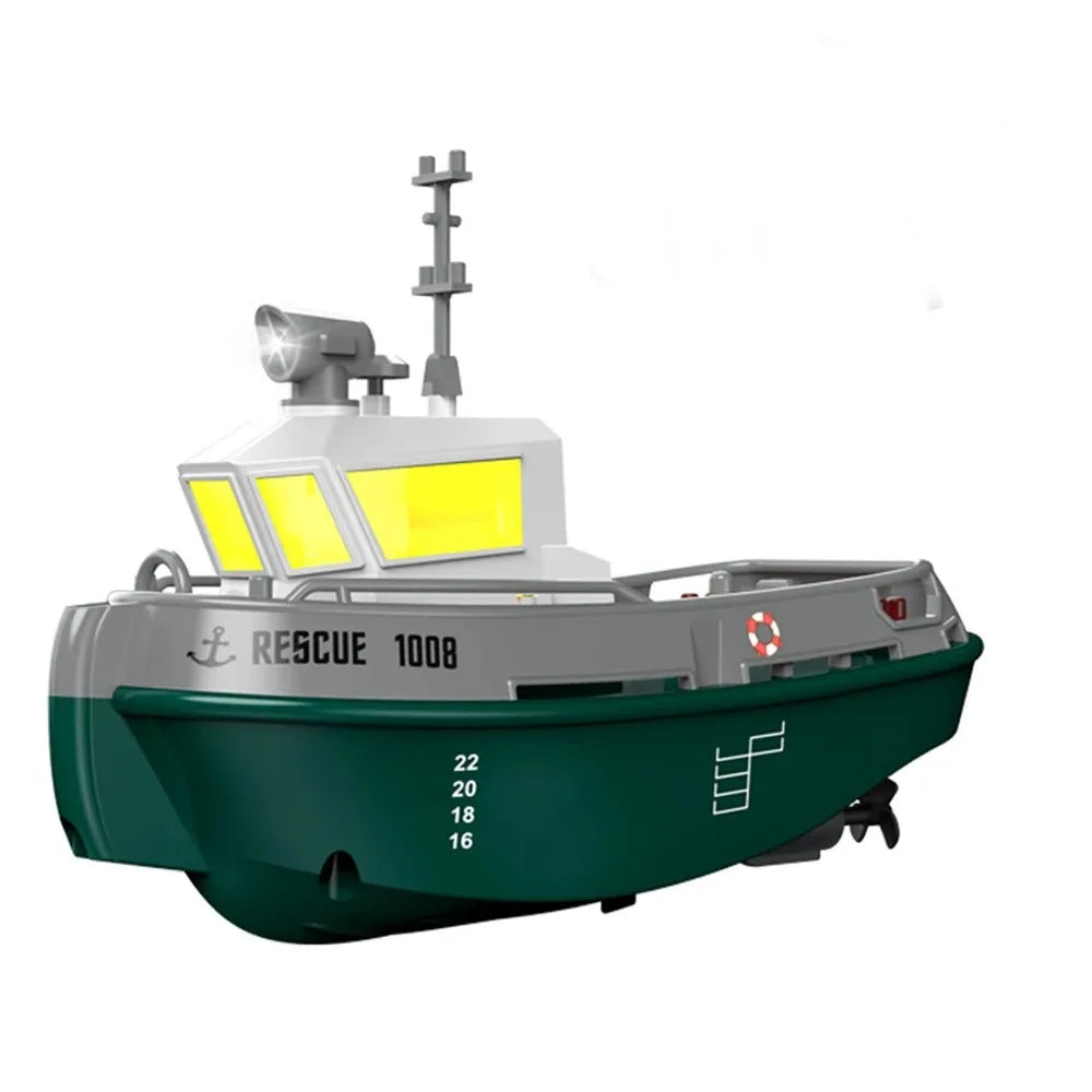 ZEY RC S820 Wireless Remote Control Tugboat with Dual Motors for Kids S820-Green