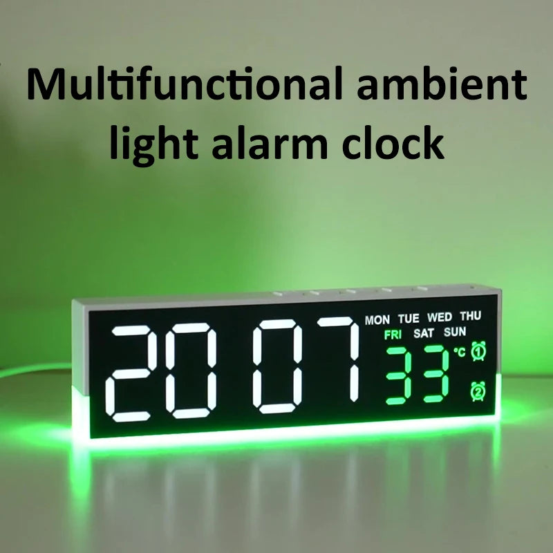 Digital LED Alarm Clock &ndash; Dual Alarm with Mood Lighting