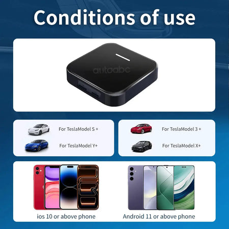 AUTOABC Wireless Browser Android Smart Ai Box Adapter For Tesla Model 3 Y X S Dual Wifi/Bluetooth Android 13 Multimedia by InterCyprus Trading Ltd