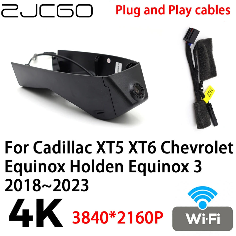 Камера за автомобил 4K DVR за Cadillac XT5 XT6 и Chevrolet Equinox с двойна леща, предна и задна, Plug and Play
