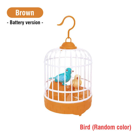 Funny Electric Voice Controlled Bird &ndash; Interactive Sound and Light Simulation Brown Battery
