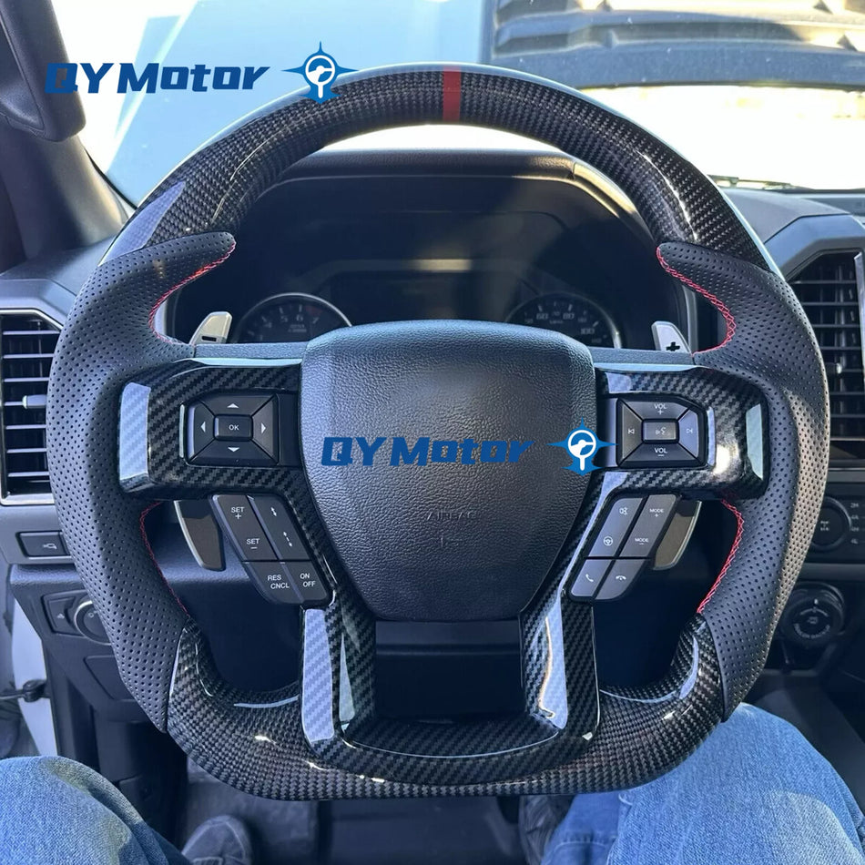 Стерио волан Ford F-150 Raptor с перфорирана кожа от въглеродни влакна