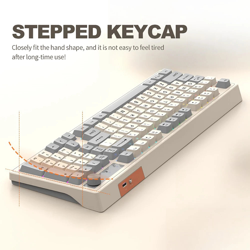 Kebidumei Dual Bluetooth Mechanical Keyboard &ndash; Dual Wireless