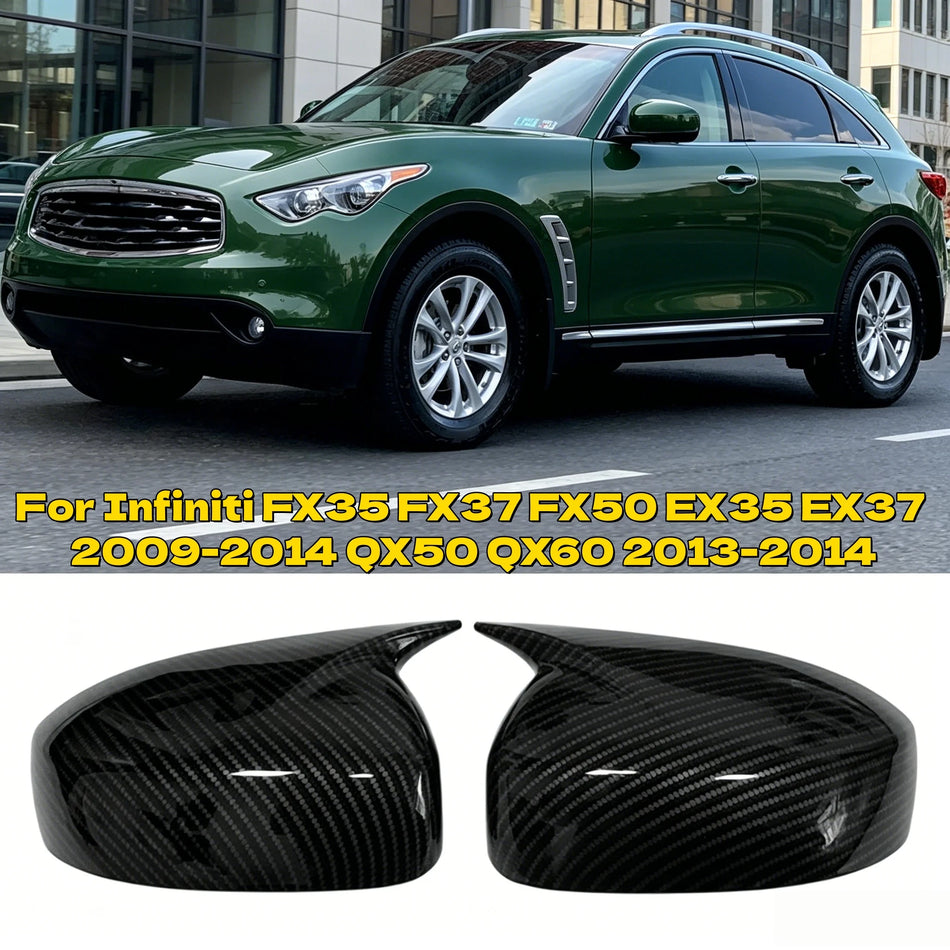 ABS Rearview Mirror Covers For Infiniti FX35 FX37 FX50 EX35 EX37 QX50 QX60