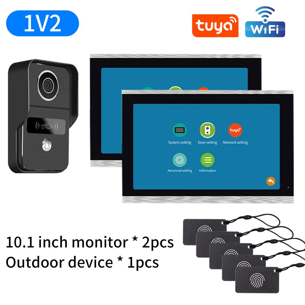 Tuya Smart Wifi Video Door Phone Camera &ndash; 1080P LCD Monitor KW01-10inch-1V2