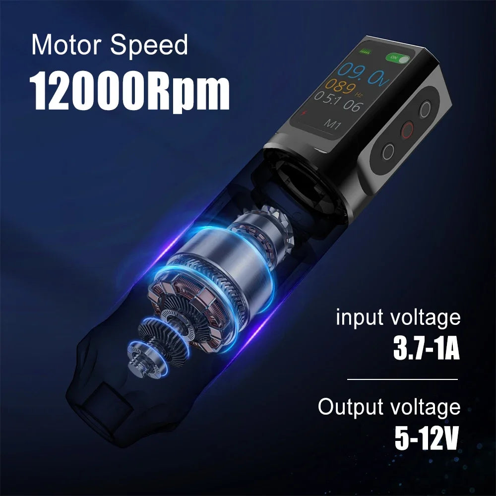 YILONG Tattoo Power Pen &ndash; Adjustable Stroke 2.7-4.5mm