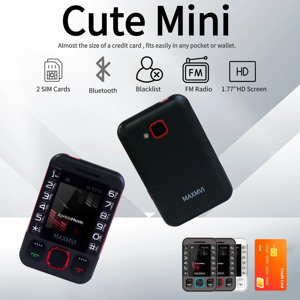 Pocket Phone For Kids 2G Dual Sim &ndash; Ultra Thin Palm Size