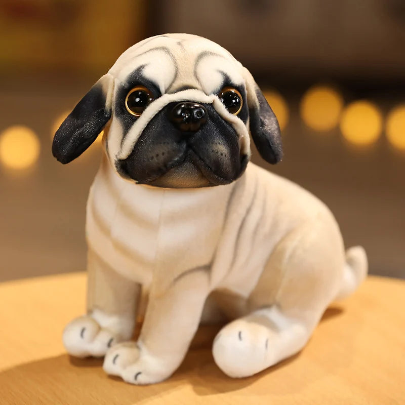 Lifelike 20cm Standing Pug Miguel Bulldog Plush Toy 1 sit / about 20cm (7.87in)