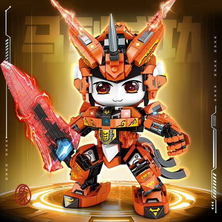 Panda Zodiac Building Blocks Gift Set &ndash; 12-in-1 Figures Horse / with box / CHINA