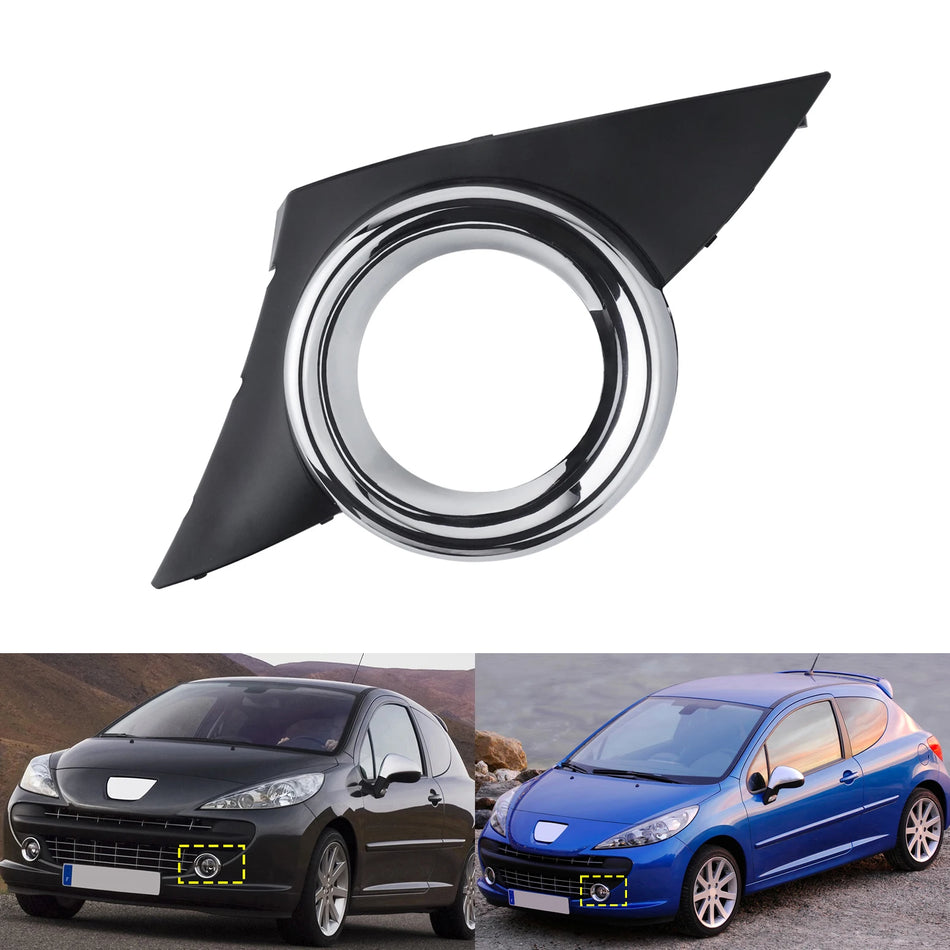 Vorderer linker Nebelscheinwerferabdeckung Chrom für Peugeot 207 Sport 06-09